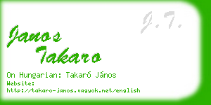 janos takaro business card