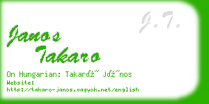 janos takaro business card